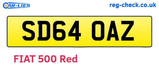 SD64OAZ are the vehicle registration plates.