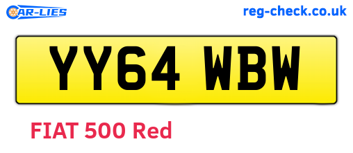 YY64WBW are the vehicle registration plates.