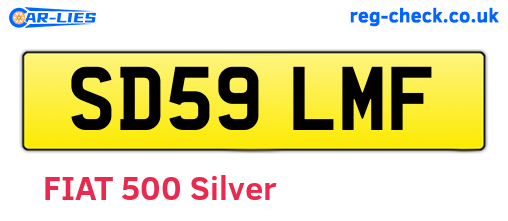 SD59LMF are the vehicle registration plates.