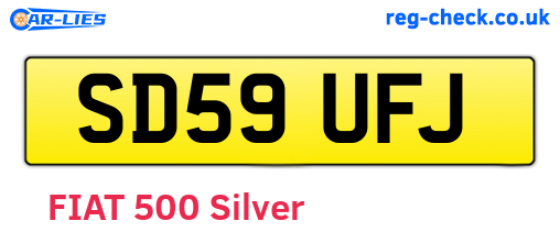 SD59UFJ are the vehicle registration plates.