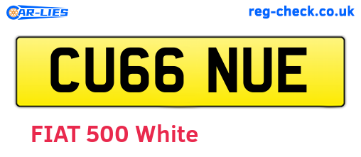 CU66NUE are the vehicle registration plates.
