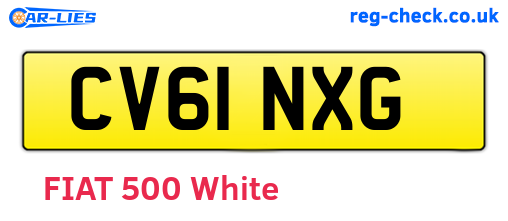 CV61NXG are the vehicle registration plates.