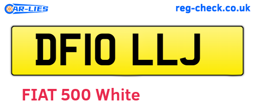 DF10LLJ are the vehicle registration plates.