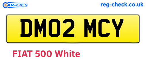 DM02MCY are the vehicle registration plates.