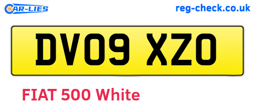 DV09XZO are the vehicle registration plates.