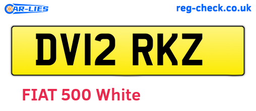 DV12RKZ are the vehicle registration plates.