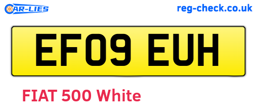 EF09EUH are the vehicle registration plates.