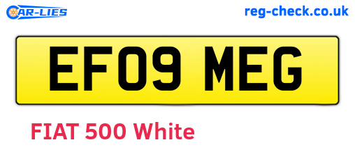 EF09MEG are the vehicle registration plates.