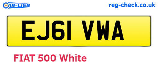 EJ61VWA are the vehicle registration plates.