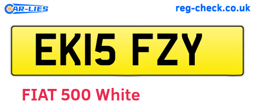 EK15FZY are the vehicle registration plates.