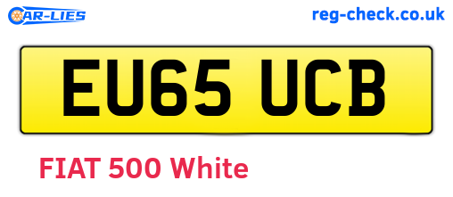 EU65UCB are the vehicle registration plates.
