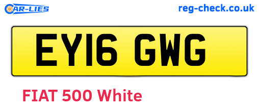 EY16GWG are the vehicle registration plates.