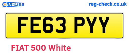 FE63PYY are the vehicle registration plates.
