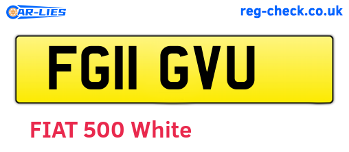 FG11GVU are the vehicle registration plates.