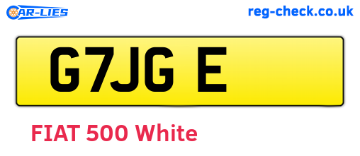 G7JGE are the vehicle registration plates.
