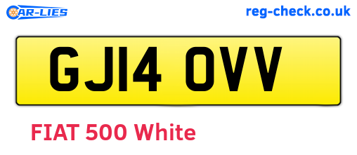 GJ14OVV are the vehicle registration plates.