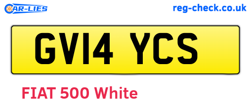 GV14YCS are the vehicle registration plates.