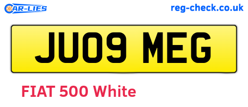 JU09MEG are the vehicle registration plates.