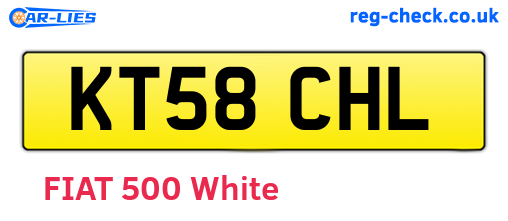 KT58CHL are the vehicle registration plates.