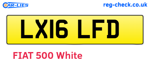 LX16LFD are the vehicle registration plates.