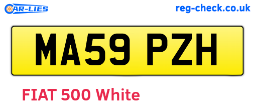 MA59PZH are the vehicle registration plates.