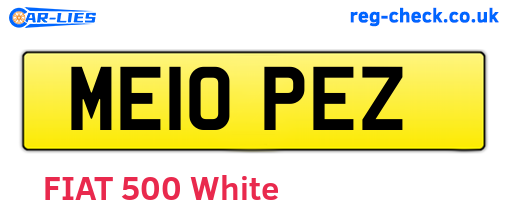 ME10PEZ are the vehicle registration plates.