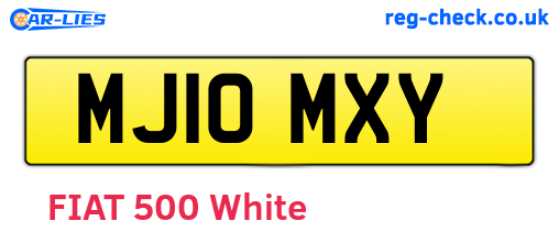 MJ10MXY are the vehicle registration plates.