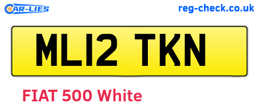 ML12TKN are the vehicle registration plates.