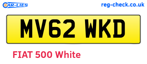 MV62WKD are the vehicle registration plates.