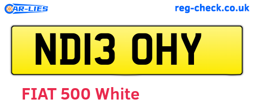 ND13OHY are the vehicle registration plates.