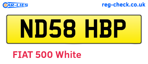 ND58HBP are the vehicle registration plates.