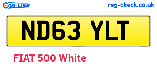 ND63YLT are the vehicle registration plates.