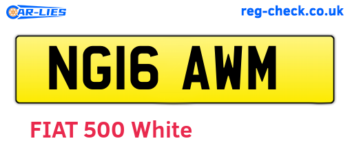 NG16AWM are the vehicle registration plates.