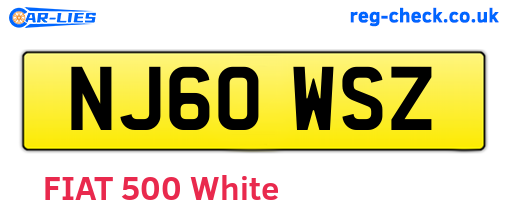 NJ60WSZ are the vehicle registration plates.