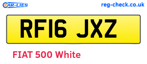 RF16JXZ are the vehicle registration plates.