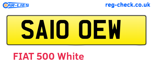 SA10OEW are the vehicle registration plates.