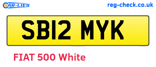 SB12MYK are the vehicle registration plates.