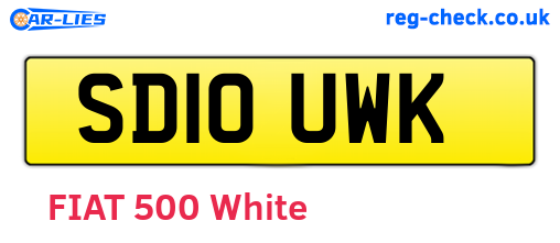 SD10UWK are the vehicle registration plates.