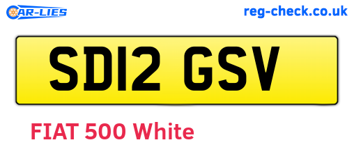 SD12GSV are the vehicle registration plates.