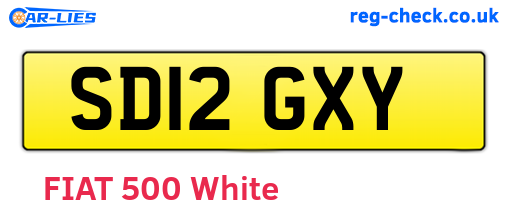 SD12GXY are the vehicle registration plates.