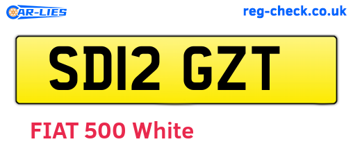 SD12GZT are the vehicle registration plates.