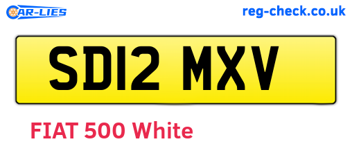 SD12MXV are the vehicle registration plates.
