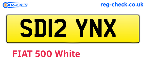 SD12YNX are the vehicle registration plates.