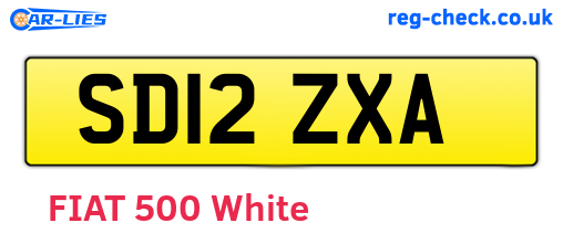 SD12ZXA are the vehicle registration plates.