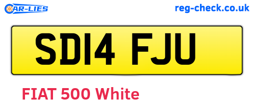 SD14FJU are the vehicle registration plates.