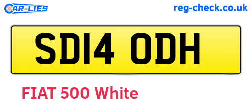 SD14ODH are the vehicle registration plates.