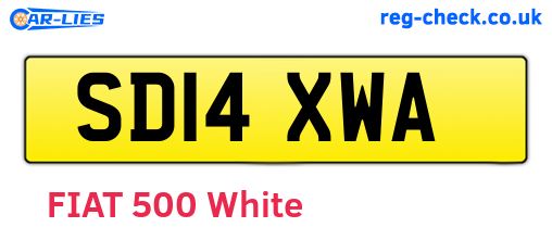 SD14XWA are the vehicle registration plates.