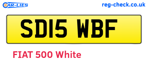 SD15WBF are the vehicle registration plates.