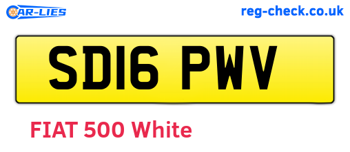 SD16PWV are the vehicle registration plates.