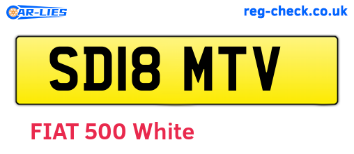 SD18MTV are the vehicle registration plates.